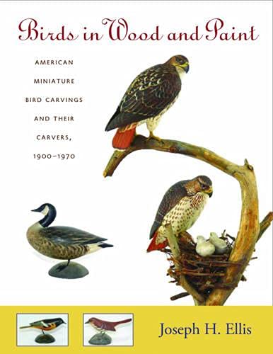 Sculptures d'oiseaux miniatures en bois livre d'art américain 1900-1970