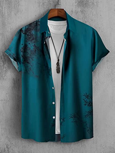 Image of mahek Fashion Printed Half Sleeve Lycra Shirt for Men