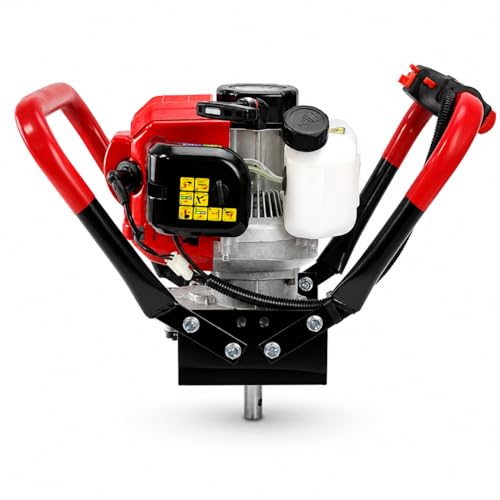 Image of XtremepowerUS 2.3HP Post Hole Digger V-Type Gasoline 2-Stroke 55cc Auger Earth Fence Hole Digger Digging Drill for Fence, Farmland and Garden (Powerhead Only)