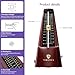 Mechanical Metronomes for Piano Guitar Violin Bass Drum and Other Musical Instruments Loud Sound and High Precision Track Beat and Tempo for Beginners (Wood Grain)