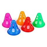 N-O Markierungskegel Sporting Hindernis Training Hindernis Bunt Hindernis Plastik Hindernis Skating Slalom Kegel Marker Sporting 30 StüCk FüR Kinder FußBall Sport Reitsport & Hund Training 5 Farben