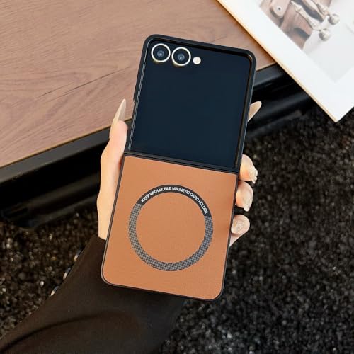 Accessoire Samsung Galaxy Z Flip 6 étui marron fin pour le quotidien