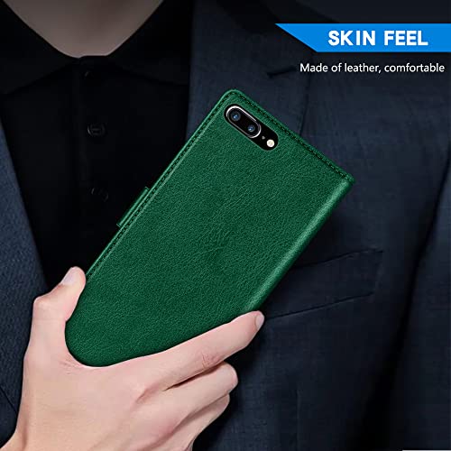ZZXX for iPhone 7/8 Plus Wallet Case Magnetic Closure 5.5 inch,Green - image 6