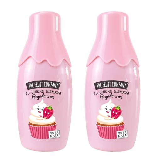 The Fruit Company Eau de Toilette Fresa Nata – Fragancia Dulce Gourmand – Vaporizador Spray con Aloe Vera – Pack 2 x 40 ml (Aroma Cremoso y Frescor Diario)