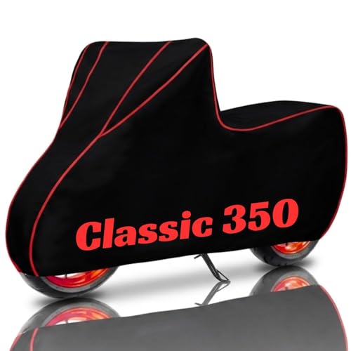 Image of SafeCovers Bike Body Cover for Classic 350 | Rain & Dust Protection, Water Resistant, Dustproof, UV Protection, Scratchproof, Heavy Duty Outdoor Motorcycle Cover