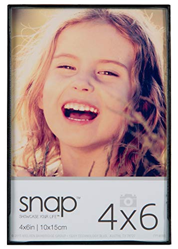 Snap, 4"x6" Black Front Loading, Narrow Wall Photo Frame, Perfect for Showcasing Memories in Style - Image 2