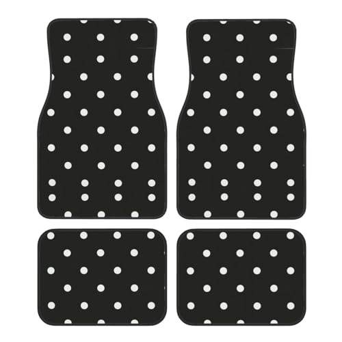 Tapis de voiture universels premium au design graphique noir et blanc
