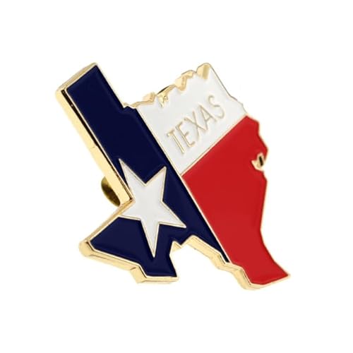 image for PinMart Texas Shape Flag Lapel Pin – Complete United States of Ameri