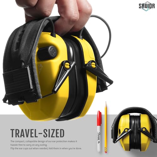 Savior Equipment Apollo Electronic Earmuffs Ear Protection For Shooting w/Soft Gel Ear Pads & Padded Headband, Yellow by Savior Equipment - Image 6
