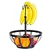Cesto di frutta con gancio a banana, ciotola per frutta con gancio a banana, cesto di frutta, ciotola per bancone da cucina, supporto per cesto di frutta e cestello rimovibile, decorazione per la casa
