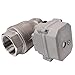 BOKYWOX Valve NPT 2'' 2-Way Motorized Ball Valve AC24V/DC12-24V Electrical Ball Valve CR2-02 Stainless Steel 304 with Indicator and Manual Override
