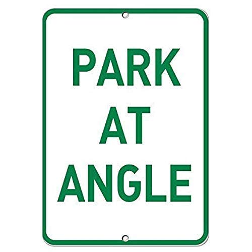 Lotusworld Panneau d'avertissement « Park at Angle » 20,3 x 30,5 cm Cover