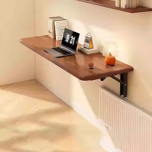 Table murale pliable pour optimiser un petit espace et créer un bureau flottant