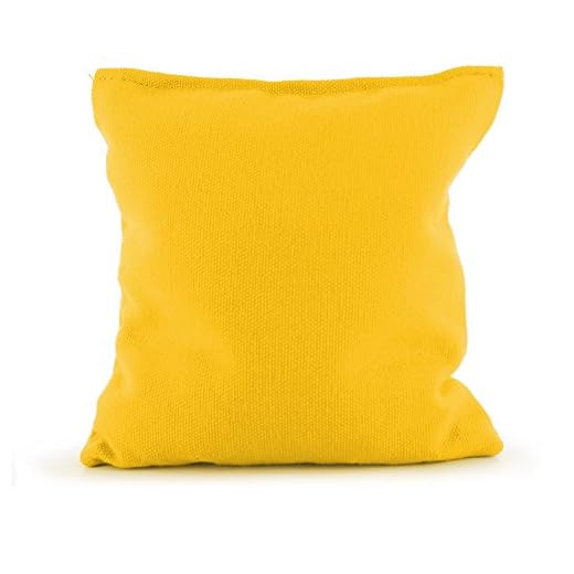 Tailor Spot Empty Cornhole Bean Bags (Set of 4) Standard ACA/ACO Regulation 25+ Colors (Yellow)