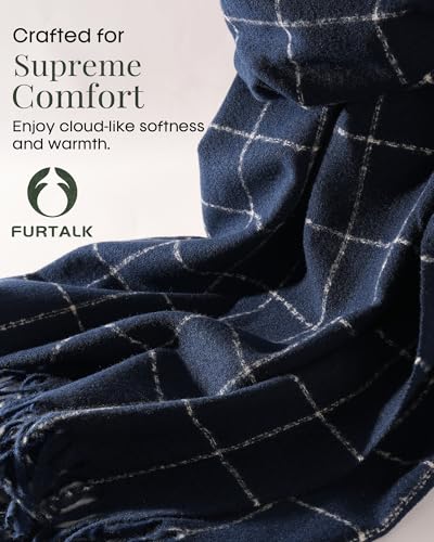 FURTALK Plaid Winter Scarf for Women Soft Cashmere Shawls Wraps Warm Womens Large Chunky Scarves3