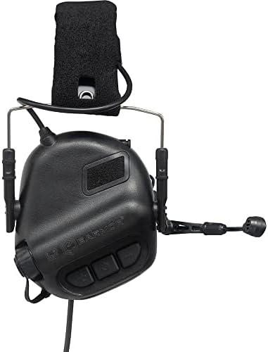EARMOR M32 Tactical Headset Hunting & Shooting Earmuffs with Microphone, Sound Amplification, Nato TP120 Jacket, Black
