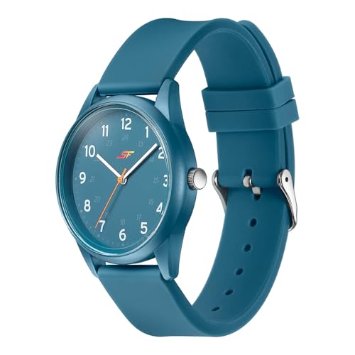 Image of SF Field with Quartz Analog Dark Blue Dial Dark Blue Silicon Strap Watch for Men - 77211PP03W