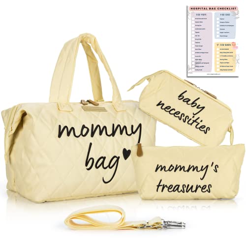 Image of PeraBella Mommy Bag for Hospital, Mom Bag Diaper Bag Tote,Mommy Hospital, Maternity, Momma Diaper Bag