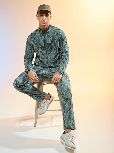 Image of TECHNOSPORT Men's Slim Fit Printed Regular Jacket With TS Flexi, SPF50+, Quick Dry for Regular Use