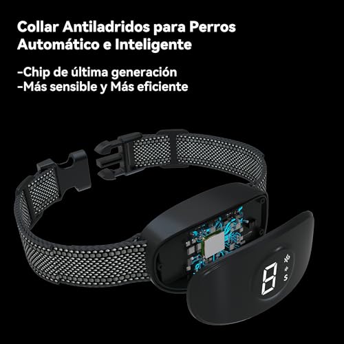 Miniatura 3 de Beoankit Collar Antiladridos Para Perros,Sin Descargas,Collar Automático Con 8 Sensibilidad Ajustables,3 Modos De Vibración Fuerte Vibración Sonido,Apto Para Todos Los Perros