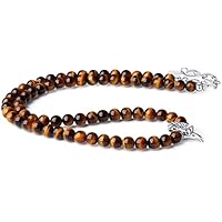 GAVU Collar de Hombre con Cuentas de Piedra Natural Ojo de Tigre