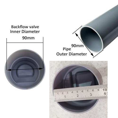Image of ESEKSAFAR PVC Drain Backflow Valve, Anti Rats Cockroaches, Snakes Backflow Strainer [Drain Cap /Drain Cover /Hose Non Return Water Valve Use For Water pipe Outer Diameter 90mm / 9cm / 3.54 inch