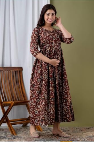 Image of Women's Maternity Kurti for Feeding Zippers | Feeding Kurti with Concealed Zip for Pre & Post Pregnancy |Maternity Dresses for Women (Combo Pack of 2 Kurti)