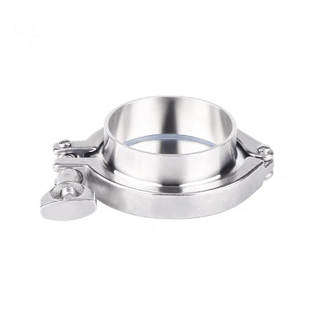 Zestaw tri-clamp sanitarnych ze stali nierdzewnej 304 – tuleja spawana, zaślepka, zaciski i uszczelka silikonowa do rur 19–168 mm(102mmx119)