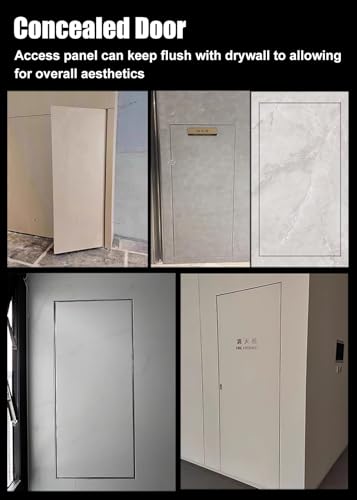 Puerta de acceso magnético invisible para baños modernos escotilla de servicio a nivel 3