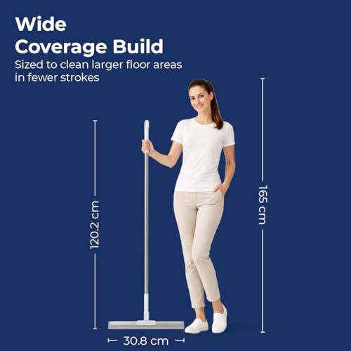 Image of Lifelong Floor Wiper with Long Handle for Bathroom & Home Cleaning | Rubber Blade Squeegee Floor Wiper for Wet & Dry Surfaces | Floor Cleaning Wiper Tool | Easy Grip Uses