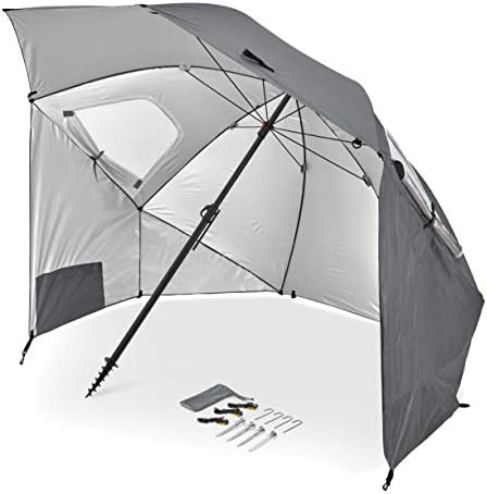 Sport-Brella Premiere XL UPF 50+ Umbrella Shelter for Sun and Rain Protection (9-Foot)