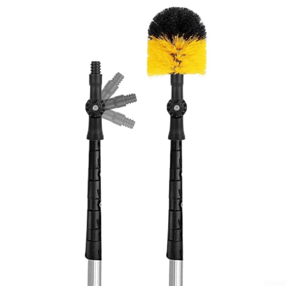1 Perche télescopique de 1,8 mètre avec Joint articulé pivotant à 180 degrés pour Rouleau de Peinture et poignée d'outils de Nettoyage