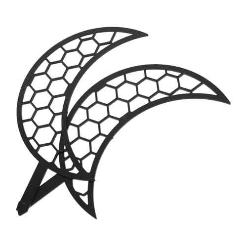 YARNOW 2stücke Pflanzenstützpfähle Klettergerüst Pflanzenrahmen Pflanzenkletterstütze Mond Pflanzenständer Gartenklettergerüst Spalier Aus Pp