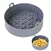Menglo Cestello per friggitrice ad Aria Calda Cestello in Silicone, Cestello per friggitrice ad Aria Riutilizzabile Resistente al Calore Tappetini per friggitrice ad Aria Antiaderente