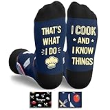 HAPPYPOP Cooking Gifts for Men Women - Chef Gifts for Bakers Who like to Cook, Chef Socks for Cooking Lovers, Culinary & Pastry Gift Ideas