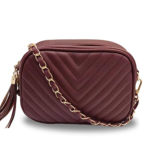 Image of Small Crossbody Purses for Women Quilted Crossbody Shoulder Handbags Trendy Clutch Purse Camera Bag