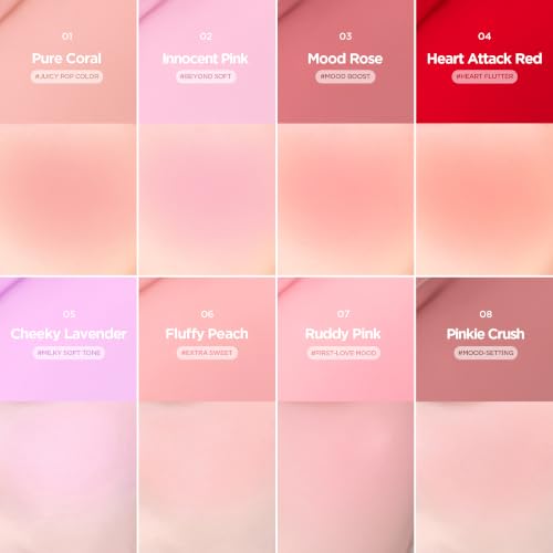 Image of lilybyred Luv Beam Cheek Balm | Heart-Shaped Korean Cream Blush, Semi-Matte, Healthy Glow, Long-Lasting, Blendable & Buildable, Lightweight, Natural-Looking Color, 0.12 oz (13 Shy Pink)