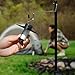 Yiju Camping Utensil Light Pole with Hanger Carbon Steel for Picnic Lighting Multipurpose Quick Installation 32cm Length Compact