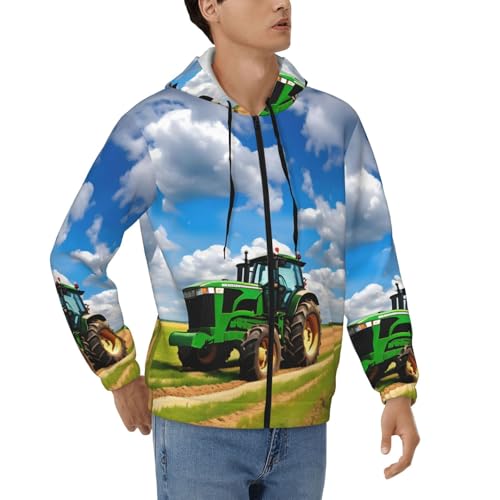 Sweat à capuche tracteur pour homme idéal pour les sorties à la campagne