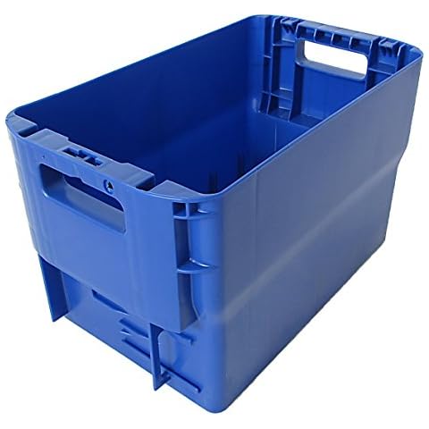 Postkisten Gr. 28cm Höhe blau Briefbehälter, Postbehälter, Stapelbox Cover