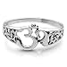 Chuvora 925 Sterling Silver Aum Om Ohm Sanskrit Symbol Filigree Design Meditation Yoga Band Ring Size 9