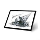 Rechargeable pour tablette lumineuse A3/A4/A5 pour peinture avec étui rembourré, 3 niveaux de luminosité pour tracer, dessiner, croquis, animation (A5)