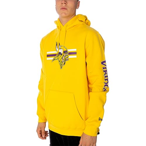 New Era NFL Minnesota Vikings - Sudadera con capucha para hombre, color amarillo, S, amarillo, S