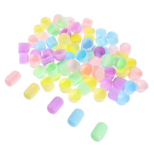 OFFIGAM 50個 入りプラスチック空カプセル?蛋球 食品収納用耐久性透明詰め替え可能ボール パーティーお菓子ディスプレイ用