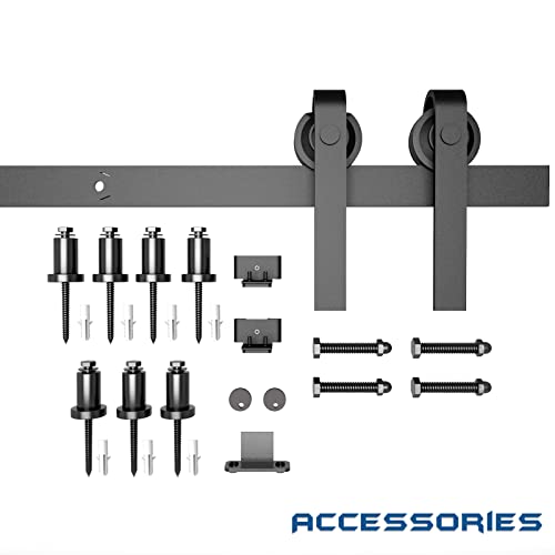 Daazhai 5 Ft Sliding Door Hardware:easy To Install -Smoothly And Quietly Sliding Barn Door Hardware Kit Single Door Track Low Ceiling Barn Door Hardware Kit, Modular Track With Stable Connection #TOP5