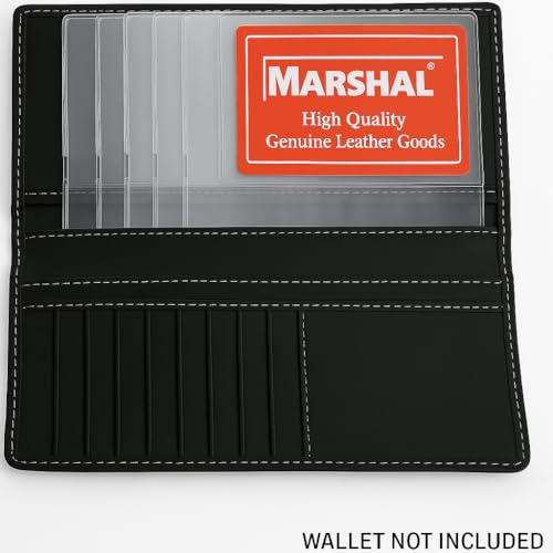 MARSHAL Checkbook Plastic Insert Made in USA 6 Page SET of 2 Card Holder3