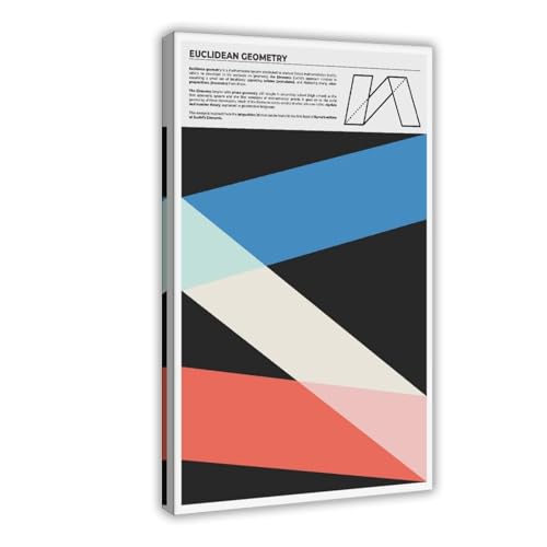 SWDXA Euclidean Geometry Print Canvas Poster Wall Art Prints Room Aesthetic Murals Bedroom And Living Decorations 12" L X 18" W