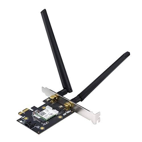 ASUS PCE-AX3000 WiFi 6 (802.11ax) Adapter with 2 External Antennas. Supporting 160MHz for Total Data Rate up to 3000Mbps, Bluetooth 5.0, WPA3 Network Security, OFDMA and MU-MIMO by Asus - Used condition - CA$30.93