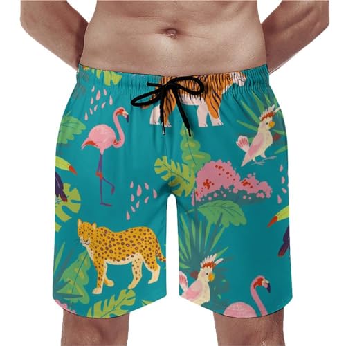 Shorts de bain homme perroquet pour les vacances d'été et la piscine