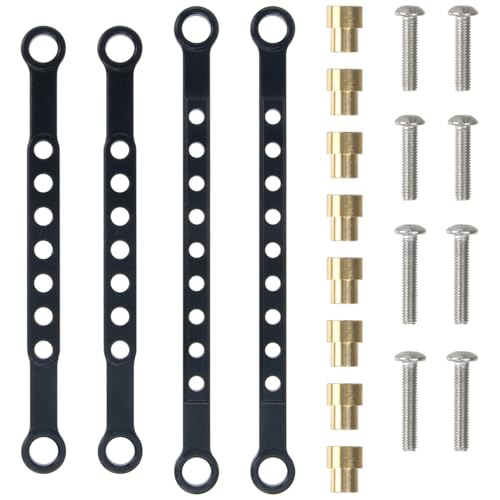 HobbyMarking Aluminum Front & Rear Sway Bar Kit Stabilizer Durable for Traxxas Slash 4x4 BL-2S 4WD 1/10 RC Car Replacement Accessories (Black) -  RC24-SSB03